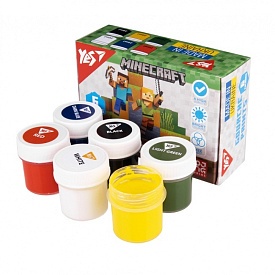 Фарби гуашеві Yes Minecraft 6 кол. 20 мл - 1 - smarttoys.com.ua