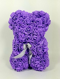 Ведмедик зі штучних 3D троянд 25 см - 3 - smarttoys.com.ua