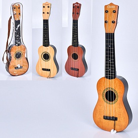 Гітара 368-3C 4 струни, медіатор, 3 кольори, чохол, 55-17-6 см. - 1 - smarttoys.com.ua