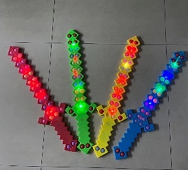 Меч арт. 49802 (144шт) світло, 4 кольори, 62см у пакеті - 1 - smarttoys.com.ua