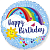 Фольга Happy birthday Радужное небо Flexmetal - 1 - smarttoys.com.ua