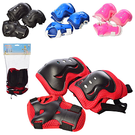 Захист MS 0338-1 для колін, ліктів, зап'ясть, мікс кольорів, сітка, 18,8-38-9 см. - 1 - smarttoys.com.ua