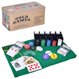 Гра TD202360  покер, фішки 200шт. з номіналом, карти 2 колоди, сукно, кор.(метал), 24-12-11 см. - 1 - smarttoys.com.ua