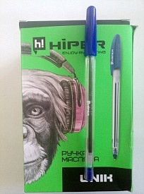 Ручка кулькова HO-530 "Unik" масляна 0.7мм синя (50/2000) (Hiper) - 1 - smarttoys.com.ua