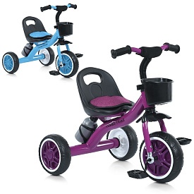 Велосипед MT 3197-1 3 кол.EVA (12/10),передн.кошик,пляшечка,накл. на сидіння,2кольори:фіол.,блакитн. - 1 - smarttoys.com.ua