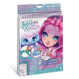 Набір для творчості NEBULOUS STARS – СКЕТЧБУК: КРИСТАЛІЯ, МОТИВИ САМОЦВІТІВ - 1 - smarttoys.com.ua
