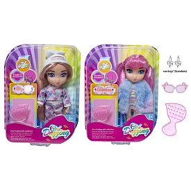 Лялька GN4008A-2 шарнірна, гребінець, окуляри, сережки, 2 види, бліст., 16-21-6 см. - 1 - smarttoys.com.ua