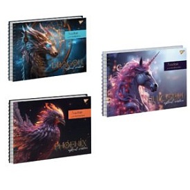 Альбом для малювання Yes А4 40арк./100 спіраль Mystical animals виб.гібрід.лак - 1 - smarttoys.com.ua