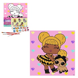 Набір для розпису по номерах для дітей "L.O.L. Surprise! TroopSurprise Queen Bee With Queen Pup" 40х - 1 - smarttoys.com.ua