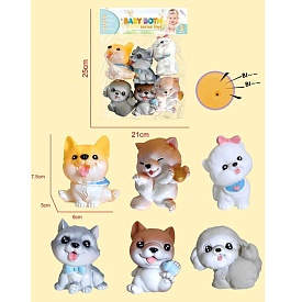 Іграшка для купання YF002-7 собака, набір 6 шт., кул., 21-23-4 см. - 1 - smarttoys.com.ua