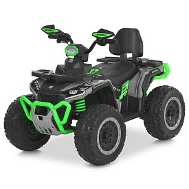 Квадроцикл M 6276EBLR-5 2,4G радіок.,1*12V7AH, 4*35W, USB,TF, BT, EVA, шкіра, муз., світло, зелений - 1 - smarttoys.com.ua
