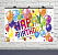 Плакат на день народження Happy Birthday Кульки серпантин 75х120 см - 1 - smarttoys.com.ua