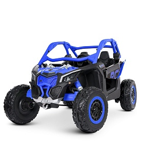 Джип M 4920EBLR-4 радіокер.2,4G,2мот.240W,1акум.24V7Ah,EVA,SD,шкір.сид.,3 точ.рем.безп.,2 сид.,синій - 1 - smarttoys.com.ua