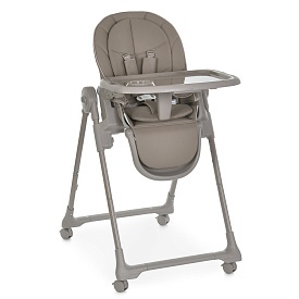 Стільчик El Camino CRYSTAL ME 1037 Nude Taupe для годування,5-точ.ремені,матрац,4 колеса,шкір.,бежев - 1 - smarttoys.com.ua