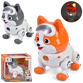 Музична іграшка 8826 собака, ходить, 2 кольори, муз., світло, бат., кор., 23,5-21,5-13,5 см. - 1 - smarttoys.com.ua