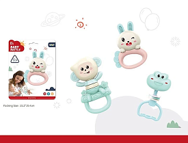 Брязкальце 668-164 (168/2) 3 види, тваринка, прорізувач, можна стерилізувати, на листі, ВИДАЄТЬСЯ ТІЛЬКИ МІКС ВИДІВ - 1 - smarttoys.com.ua