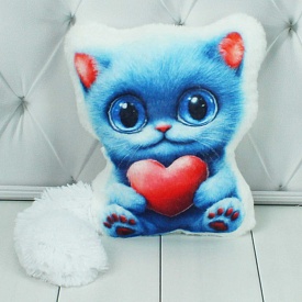 Котик з сердечком 2, Копиця арт. 00384-9 (25x21x8) - 1 - smarttoys.com.ua