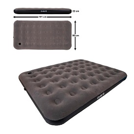 Велюр матрац 24671 надувний,,вбуд.нож.насос,флок., покриття,,203х152х22см,до 300кг - 1 - smarttoys.com.ua