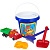 Відро Класік №4 + лопатка,граблі,сито,пасочка,машинка (16*23см) 012/11 Бамсік - 1 - smarttoys.com.ua