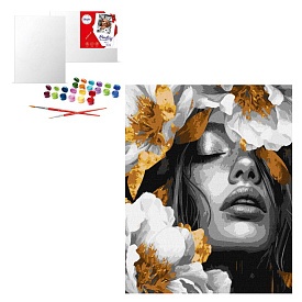 Набір для розпису по номерах "Танець пелюсток з фарбами металік extra" 40х50cm - 1 - smarttoys.com.ua
