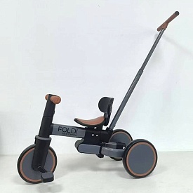 Велосипед дитячий ME 1202 FOLDI Graphite 3в1, 3 кол. EVA 8д., батьківська ручка, графіт. - 1 - smarttoys.com.ua