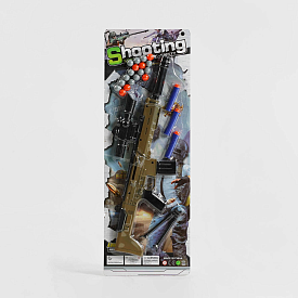 Автомат 6688-3 (144/2) патрони на присосці, круглі кулі, аксесуари, на листі - 1 - smarttoys.com.ua