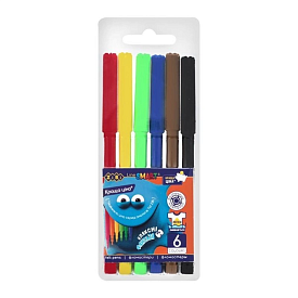Фломастери, 6 кольорів - 1 - smarttoys.com.ua
