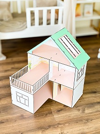 Ляльковий дім 75х60х60 см біло-бірюзовий - 16 - smarttoys.com.ua