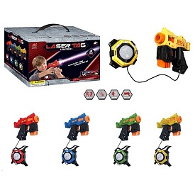 Набір зброї 869-27 пістолет з мішенню 4 шт., лазер, муз., світло, бат., кор., 24,5-16-18 см. - 1 - smarttoys.com.ua