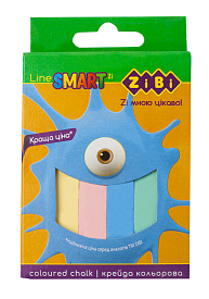 /Крейда кольорова квадратна 12 шт., картонна коробка, SMART Line - 1 - smarttoys.com.ua