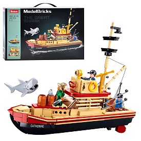 Конструктор SLUBAN M38-B1118 "Model Bricks": Рибальський човен, 592 дет. - 1 - smarttoys.com.ua