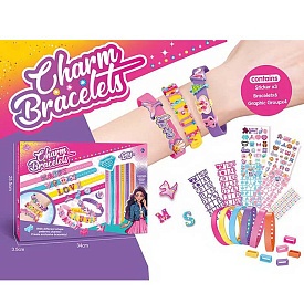 Набір для творчості MS-3320 Зроби браслет,6 браслетів,англ.літери,прикрали,наліпки,стрази,кор.,34-25 - 1 - smarttoys.com.ua