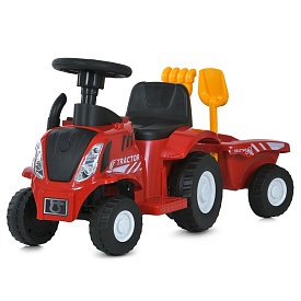 Трактор M 6153B-3 2-в-1(каталка-толокар з причепом), 1*6V4,5AH, 1*25W, MP3, USB, BT,TF,муз.,червоний - 1 - smarttoys.com.ua