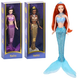 Лялька 8840-41-43 русалка, 29см, 3 види, в кор-ці, 12,5-37-5,5см - 1 - smarttoys.com.ua