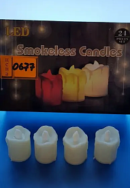 Led свічка в білому пластиковому корпусі, 24 шт в упаковці, ціна за 1 шт - 2 - smarttoys.com.ua