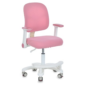 Дитяче крісло M 6250-8 з підлокітником і підніжкою,блокув. коліс,м'яке сидіння,спинка із сітки,рожев - 1 - smarttoys.com.ua