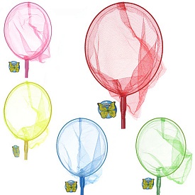 Сачок для метеликів M 0077 U/R бамбук, 5 кольорів, 70-20 см - 1 - smarttoys.com.ua