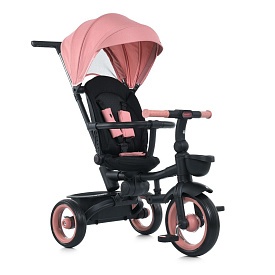 Велосипед MT 1038 Peach Fuzz 3 колеса EVA, поворот.,складний,батьків.ручка,багажник,кошик,персиковий - 1 - smarttoys.com.ua