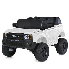 Джип 2155EBLR-1(24V) радіокер. 2,4G, 2*25W/2*35W, 1*24V5AH, EVA, шкіра, білий. - 1 - smarttoys.com.ua