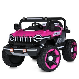 Джип M 5824EBLRS-8(24V) радіок.2,4G,1акум24V5AH,4мот.:2*25W,2*45W,MP3,USB,BT,TF,муз.,світло,рожевий - 1 - smarttoys.com.ua