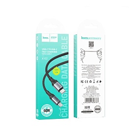 Кабель USB Hoco X102 Type-C to Type-C 60W (Чорний) - 1 - smarttoys.com.ua