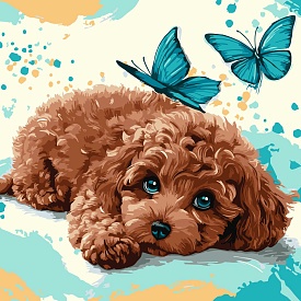 Набір для розпису по номерах "Милий пудель" 40х40см - 1 - smarttoys.com.ua