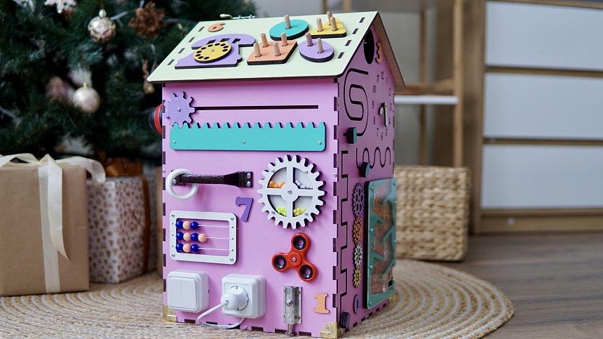 Бізібудинок  55х30х30 см рожевий - 7 - smarttoys.com.ua