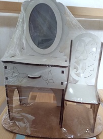 Набір 2: трюмо + стілець (білий) - 1 - smarttoys.com.ua