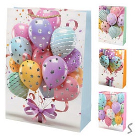 Пакет подарунковий паперовий S "Balloons" 18*23*10см R98343-S - 1 - smarttoys.com.ua