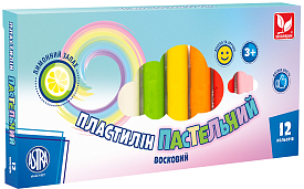 Пластилін круглий восковий пастельні кольори із запахом лимона 12 кольорів - 1 - smarttoys.com.ua