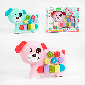 Музична розвиваюча іграшка "Щенятко" 32337 (96) "TK Group", УКРАЇНСЬКЕ ОЗВУЧУВАННЯ, 2 кольори, підсвічування, музичні казки, цифри, мелодії, в коробці - 1 - smarttoys.com.ua