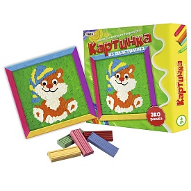 Картинка з пластиліну "Котик" (рос.), в кор-ці 25см-25см-5см - 1 - smarttoys.com.ua