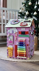 Бізібудинок  55х30х30 см рожевий - 1 - smarttoys.com.ua