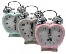 Будильник №YX-6004 пл. яблуко з металу. руч. 4кол в кол. кор. (8,7*4,5*13,5)см (100)  - 1 - smarttoys.com.ua